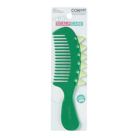 Conair Kids Green Comb w| Scales for Scalp Massage *BRAND NEW/ NEVER USED* - Picture 7 of 11